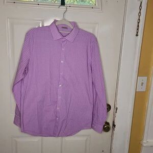 Kenneth Cole Reaction slim fit purple dress shirt men's size M